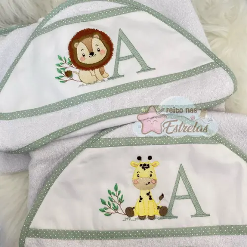 Toalha de Banho Bebê com Capuz Grande