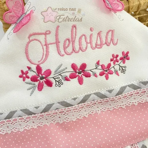 Toalha de Banho Infantil com Capuz - Borboletas