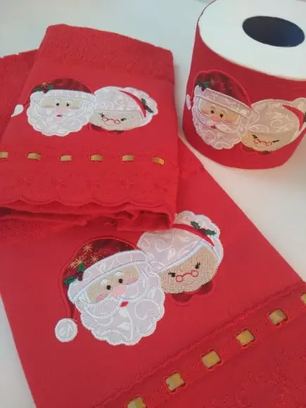 Toalha De Rosto Natal - Kit 3 Peças