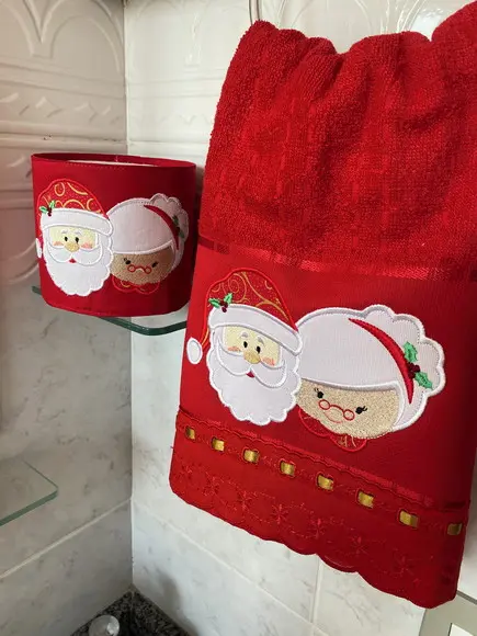 Toalha De Rosto Natal - Kit 3 Peças