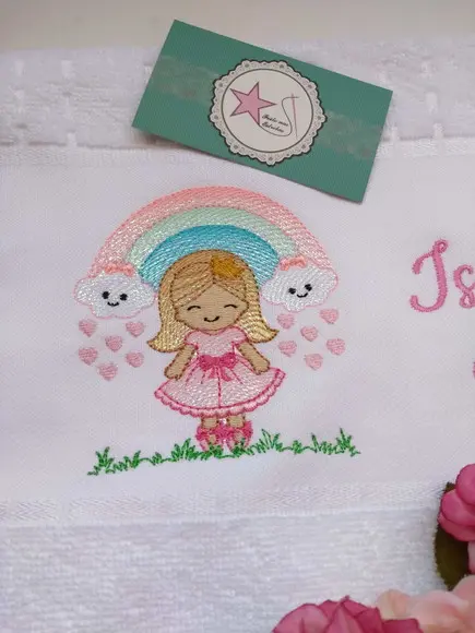 Toalha Menina Arco Íris