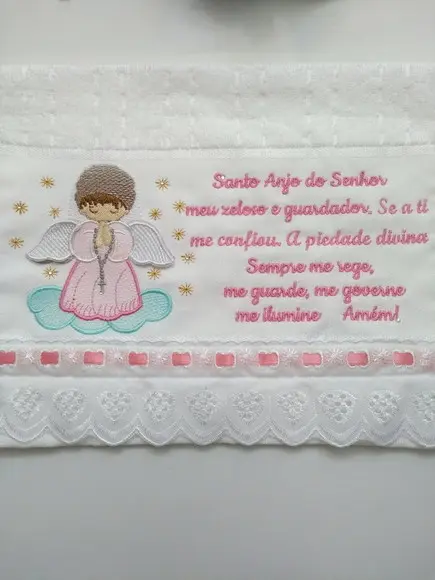 Toalha Santo Anjo Bordada
