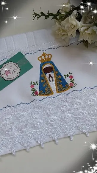 Toalha Nossa Senhora Aparecida Bordada
