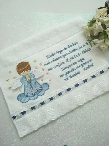 Toalha Santo Anjo Bordada