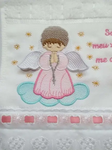 Toalha Santo Anjo Bordada