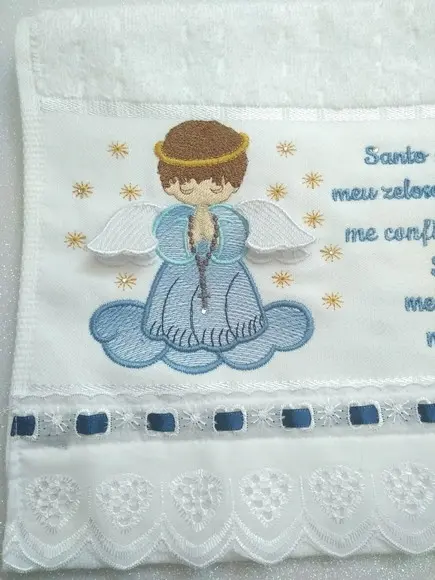 Toalha Santo Anjo Bordada