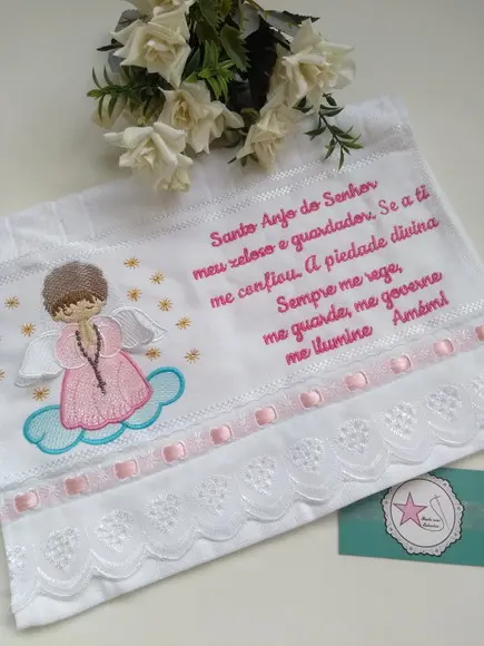 Toalha Santo Anjo Bordada
