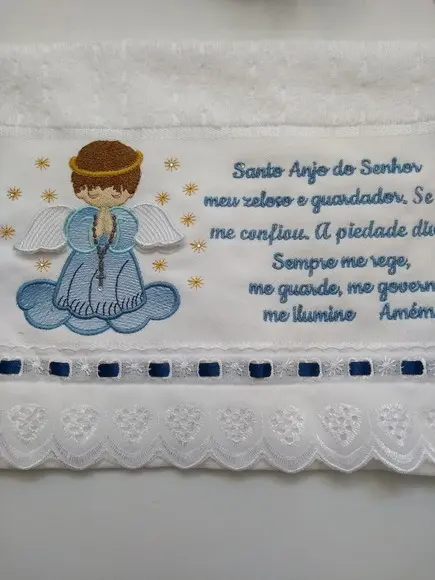 Toalha Santo Anjo Bordada