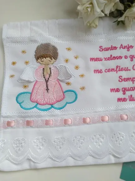 Toalha Santo Anjo Bordada