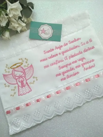 Toalha Santo Anjo Bordada