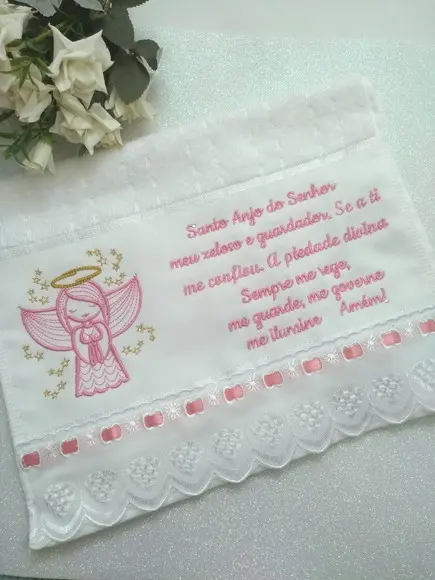 Toalha Santo Anjo Bordada