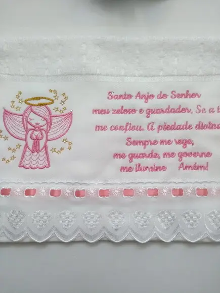 Toalha Santo Anjo Bordada