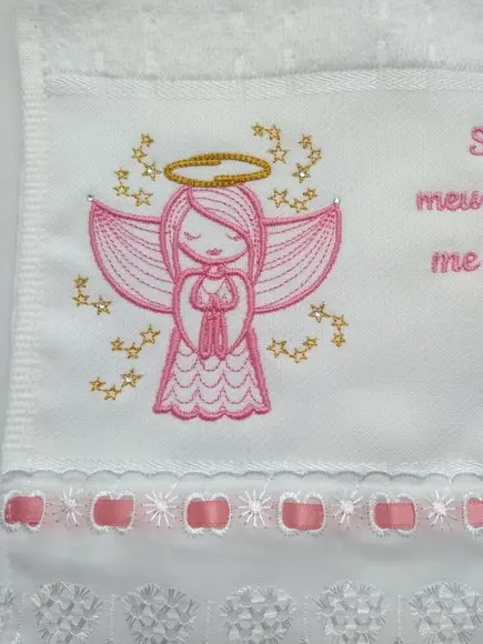 Toalha Santo Anjo Bordada