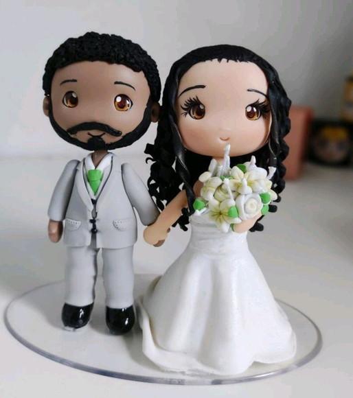 Noivinhos em Biscuit Personalizados