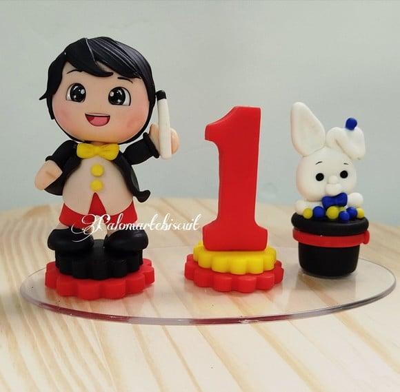 Vela Mágico em Biscuit