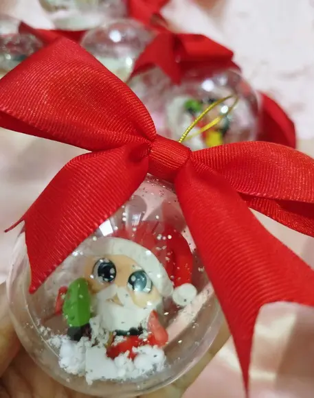 Bolinhas de Natal Personalizadas em Biscuit