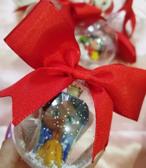 Bolinhas de Natal Personalizadas em Biscuit