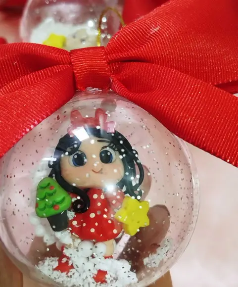 Bolinhas de Natal Personalizadas em Biscuit