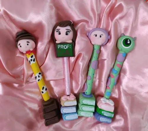 Canetas Personalizadas em Biscuit.