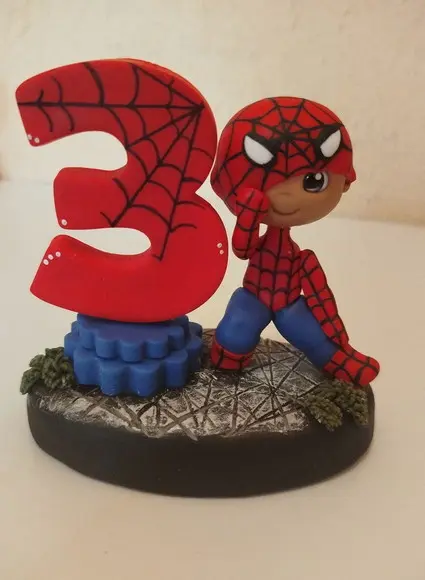 Vela Homem Aranha Biscuit