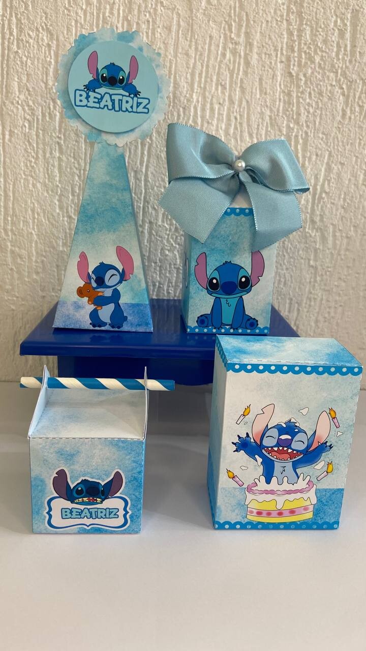 Kit Festa Personalizado 16 Caixinhas | 4 Milk + 4 Pirâmide + 4 C