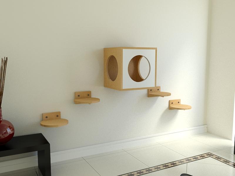 Playground para Gatos de Parede Chartreux em mdf