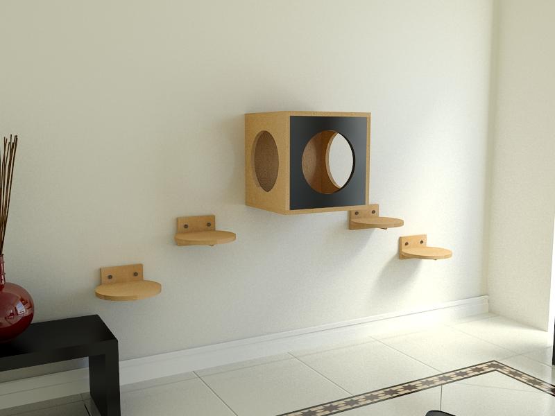 Playground para Gatos de Parede Chartreux em mdf
