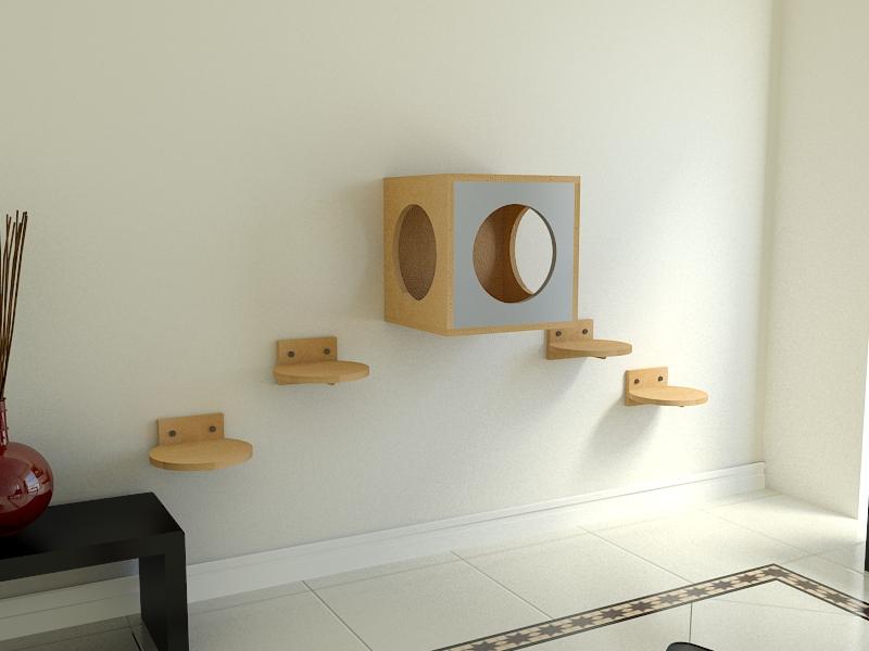 Playground para Gatos de Parede Chartreux em mdf