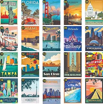 ímãs de geladeira Países e Cidades do mundo, pontos turisticos