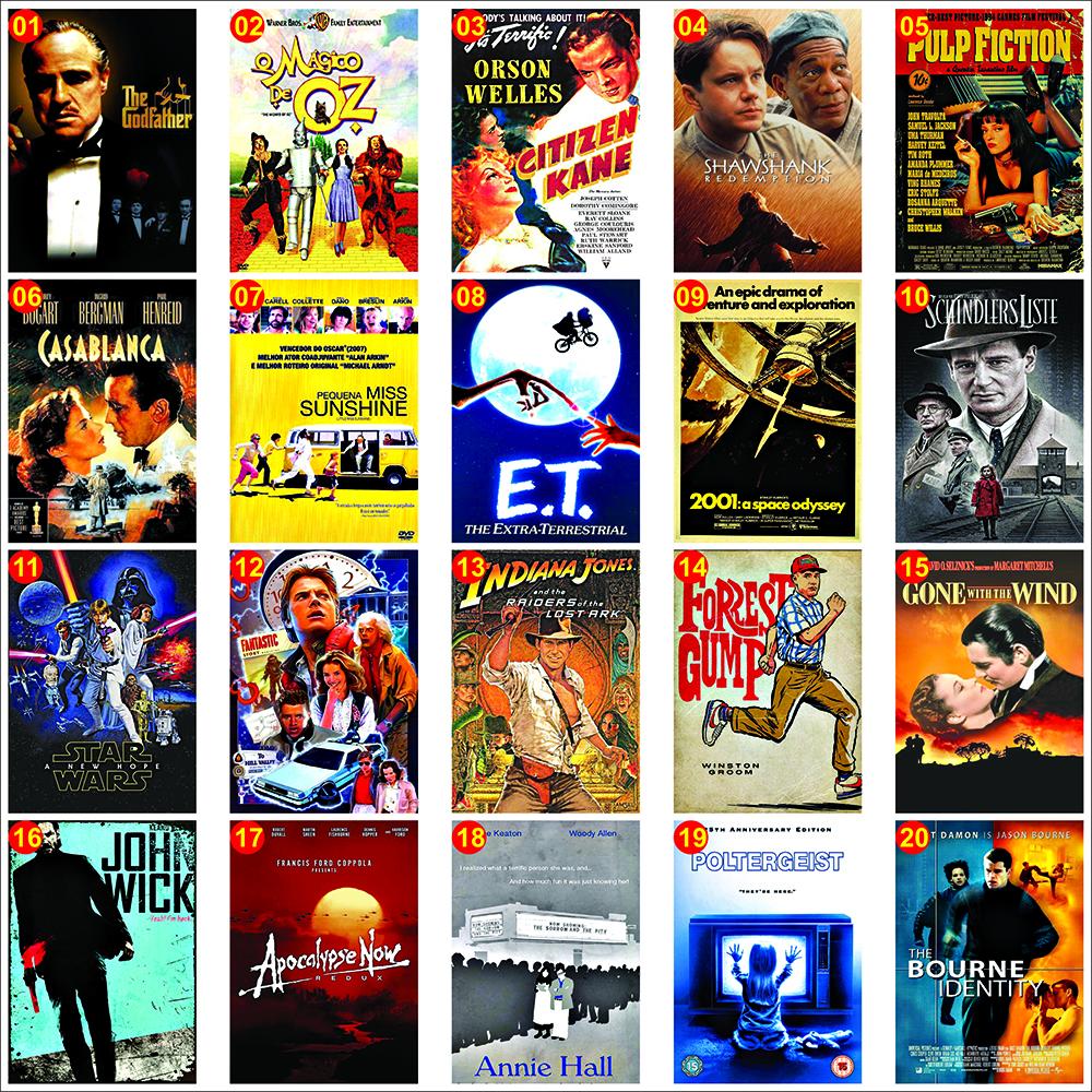 Ímã de geladeira mini pôsters de Filmes Clássicos.