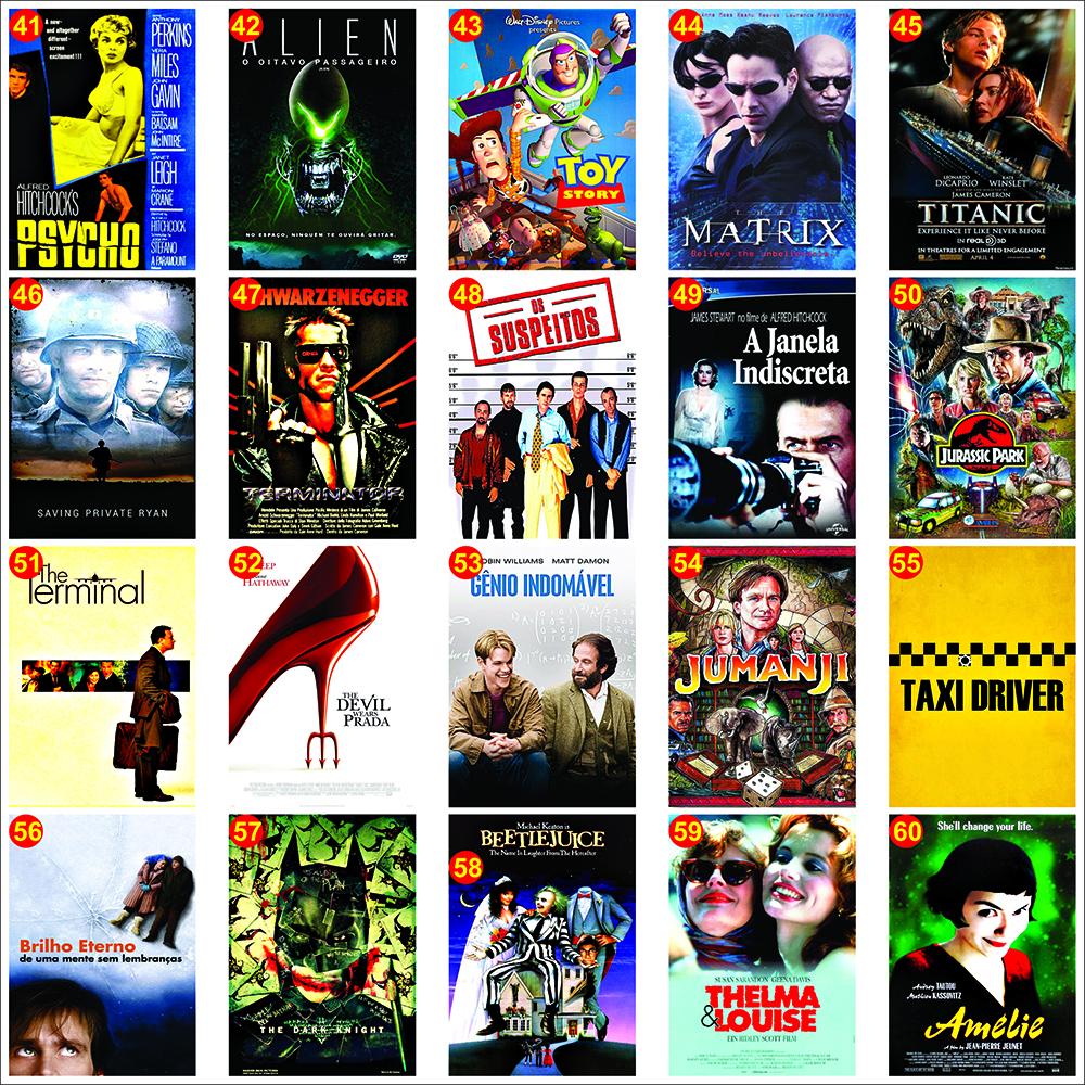 Ímã de geladeira mini pôsters de Filmes Clássicos.