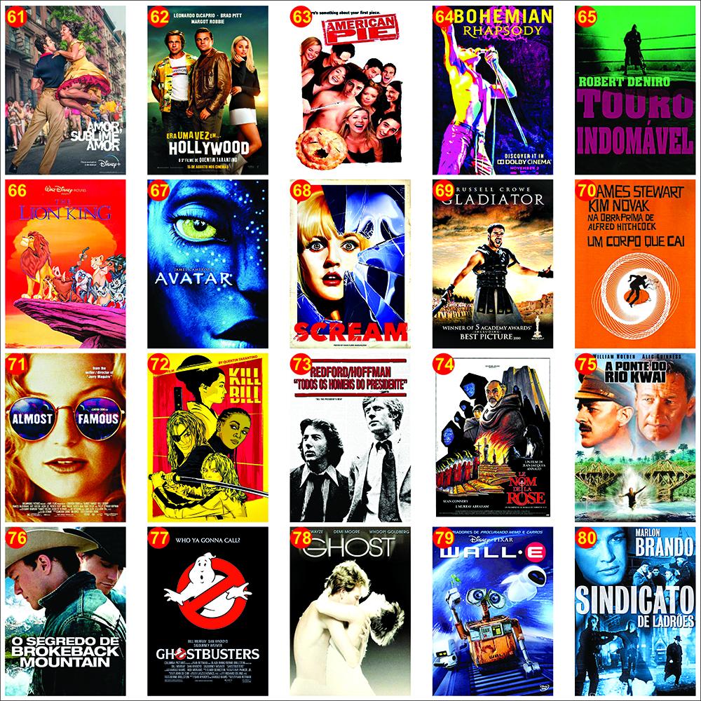 Ímã de geladeira mini pôsters de Filmes Clássicos.