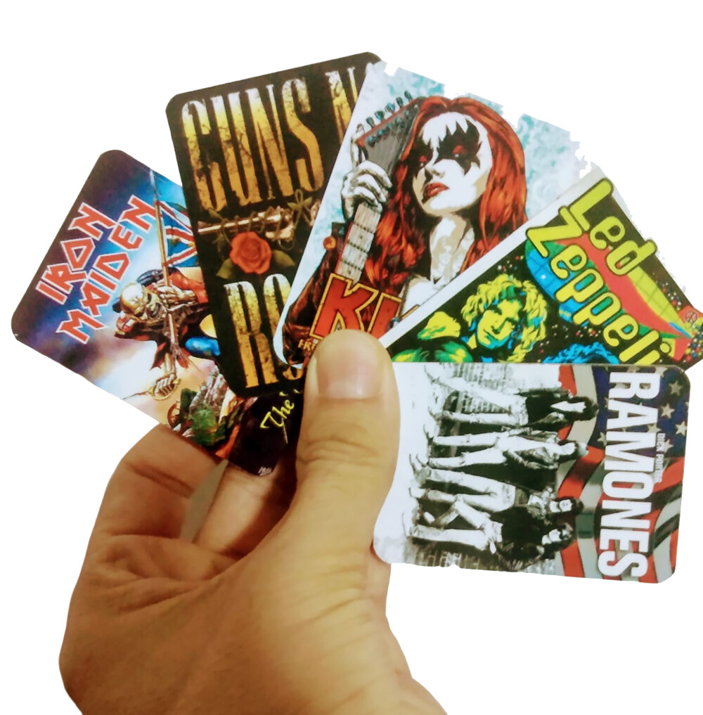 Ímãs de geladeira mini posters de bandas de Rock' Roll, músico