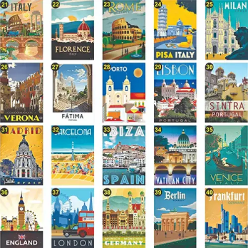 ímãs de geladeira Países e Cidades do mundo, pontos turisticos