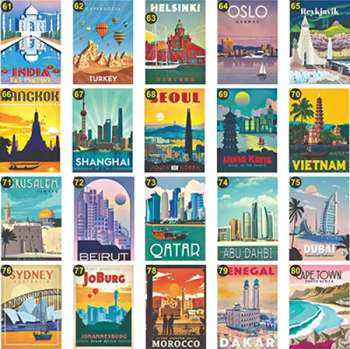 ímãs de geladeira Países e Cidades do mundo, pontos turisticos