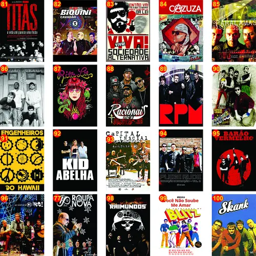 Ímãs de geladeira mini posters de bandas de Rock' Roll, músico