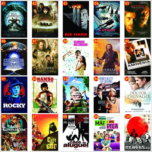 Ímã de geladeira mini pôsters de Filmes Clássicos.