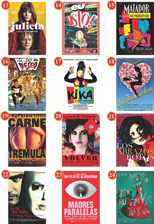 Kit de mini posters magnéticos dos filmes 24 peças 5x7 cm - Col