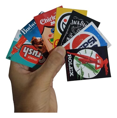 Ímãs de geladeira mini posters de propagandas retrô, vintage, marcas famosas, marcas extintas.
