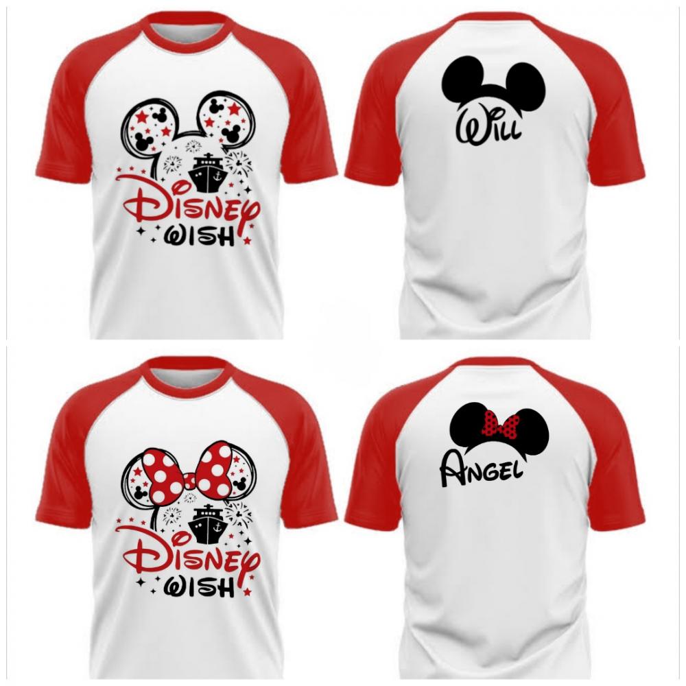 Camiseta viagem Disney Raglan