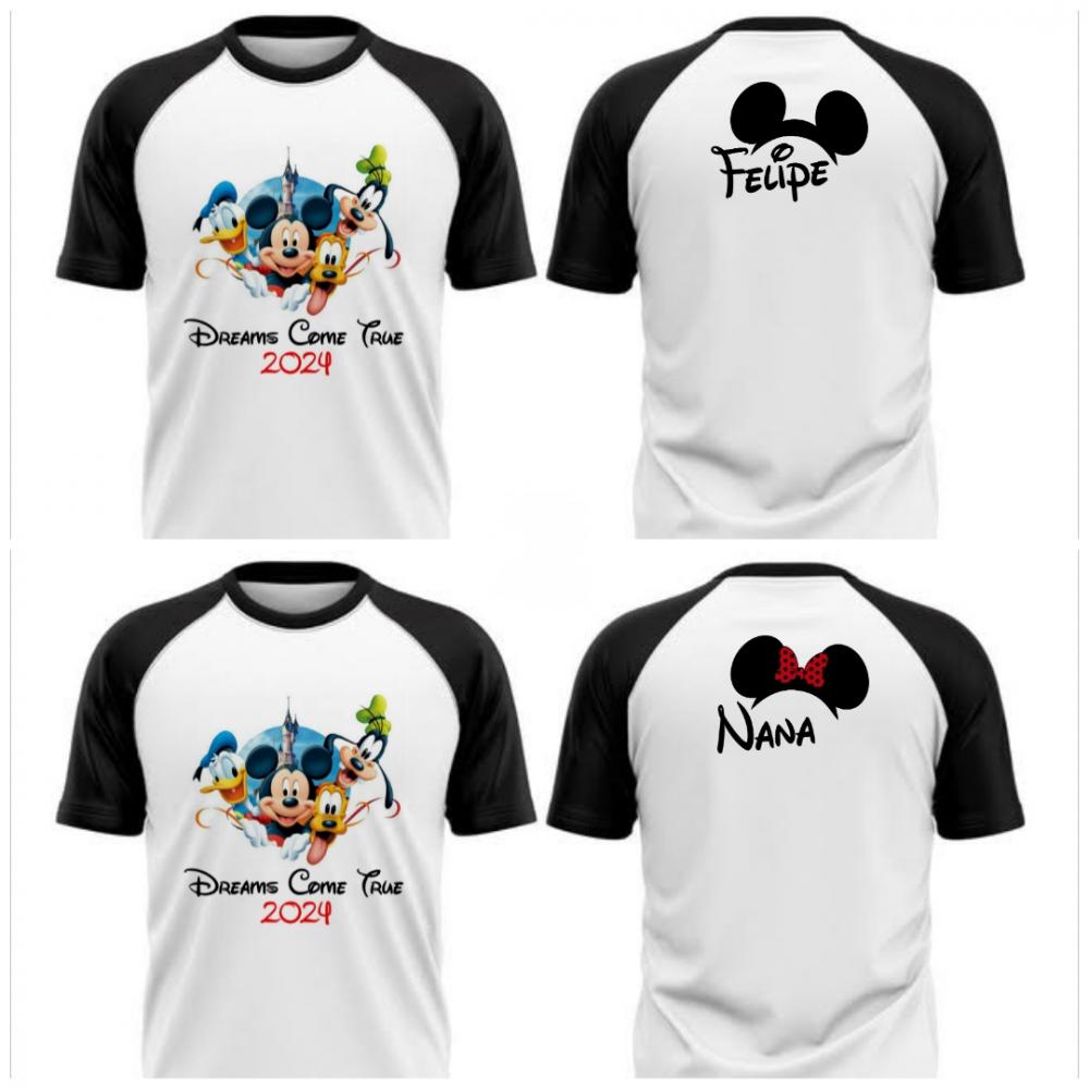 Camiseta viagem Disney Raglan