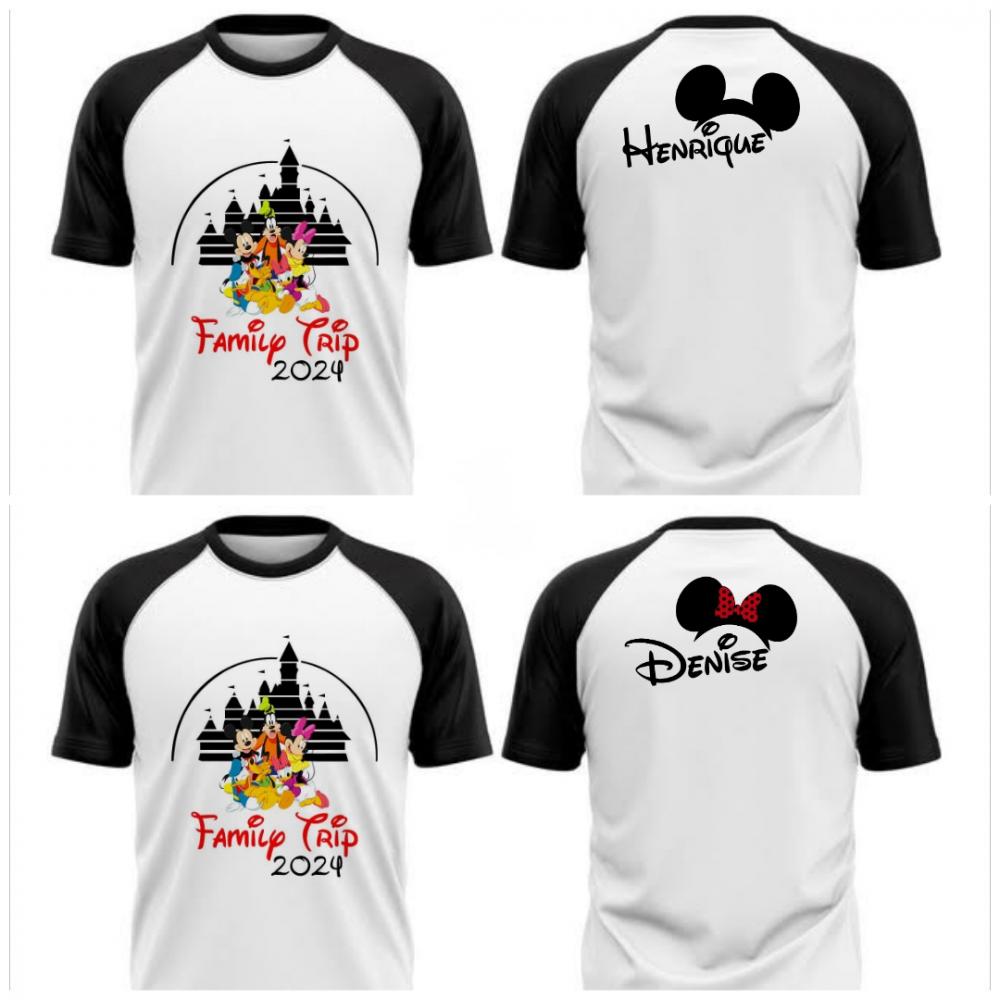Camiseta viagem Disney Raglan