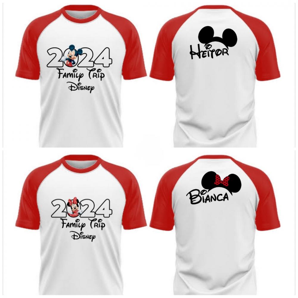 Camiseta viagem Disney Raglan