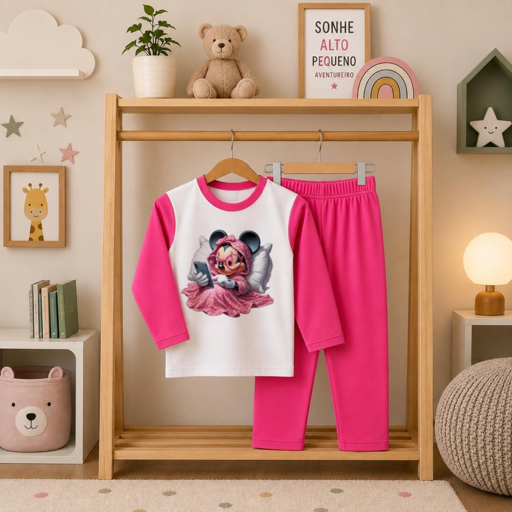 Pijama longo Minnie