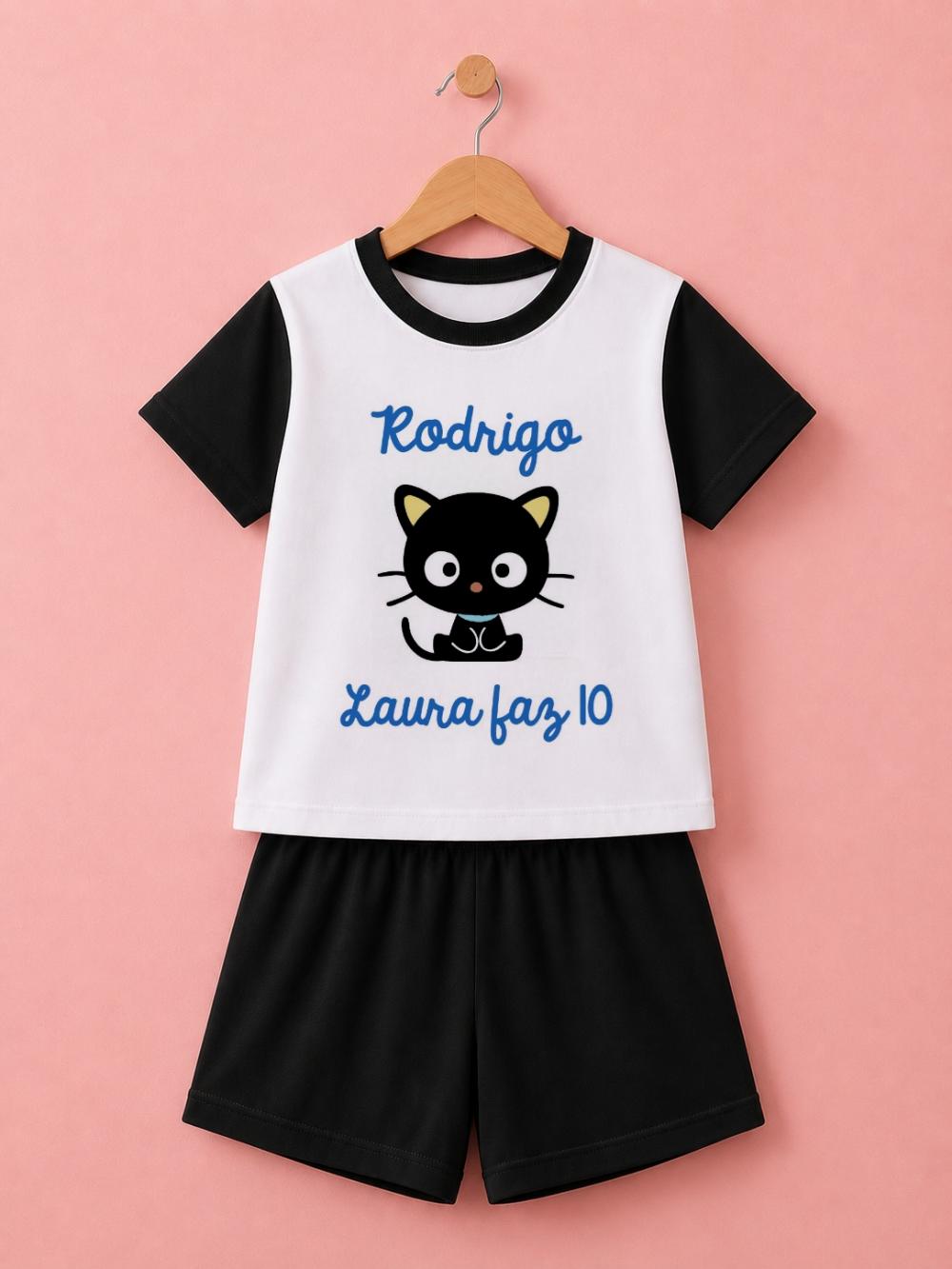 Pijama curto Hello Kitty e turma