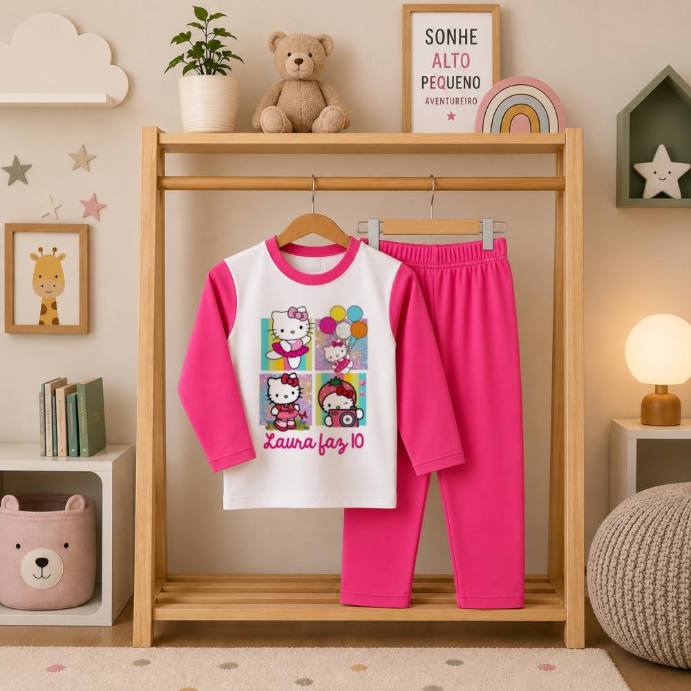 Pijama longo Hello Kitty