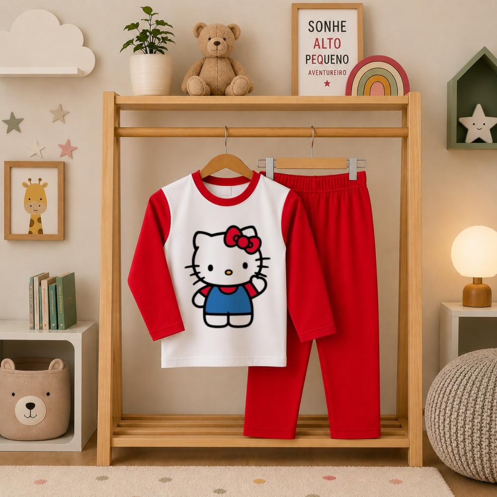Pijama longo Hello Kitty