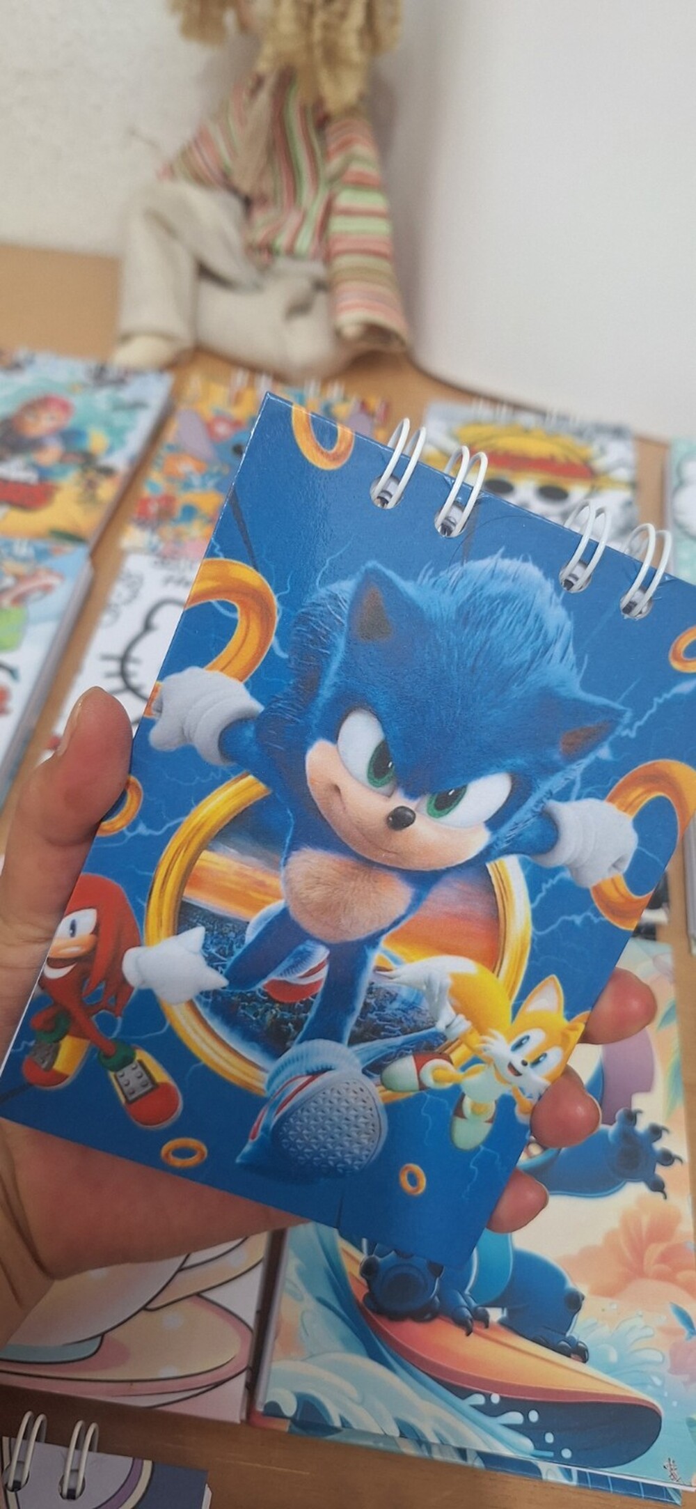 Bloquinho de notas Sonic