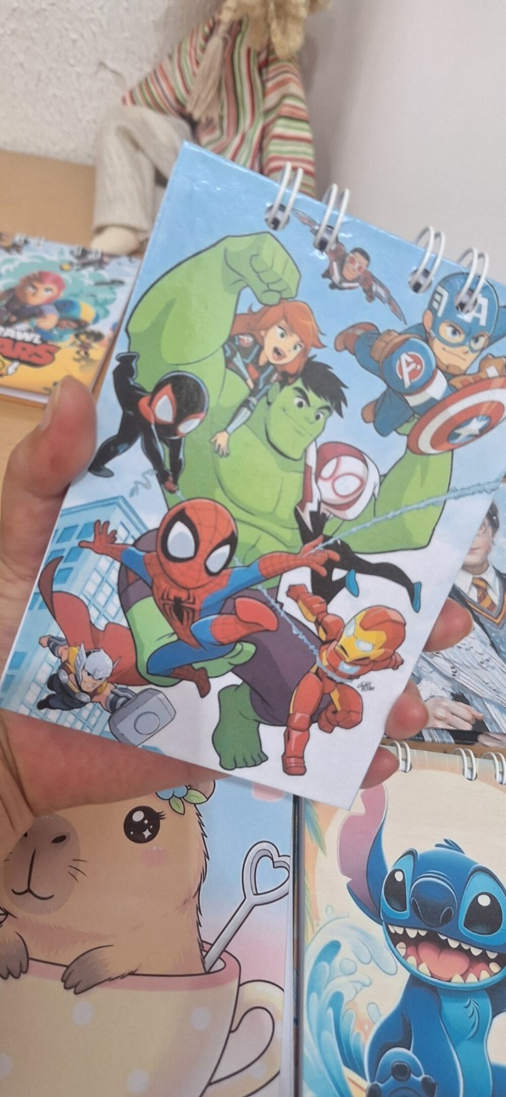 Bloquinho de notas Os vingadores