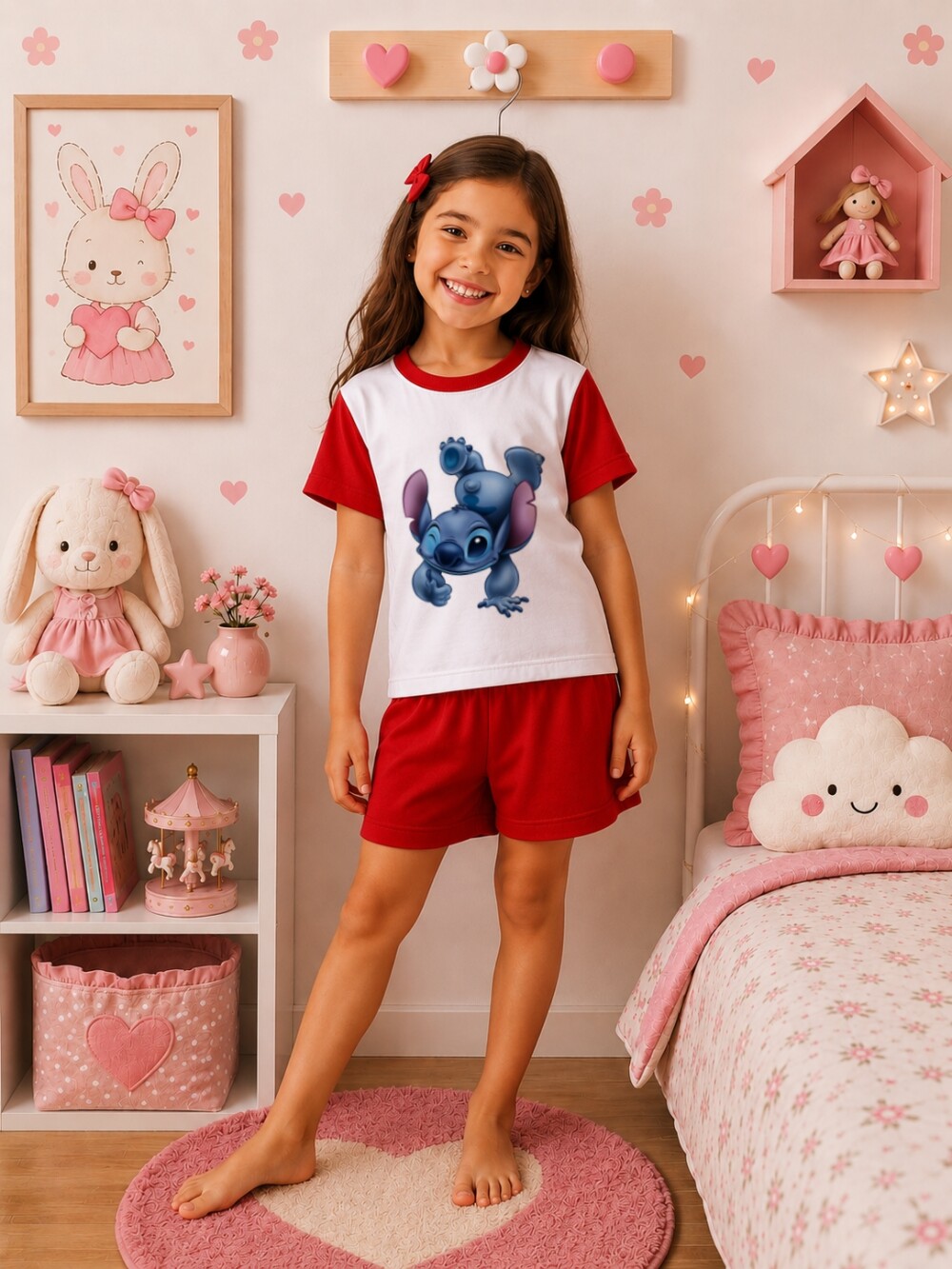 Pijama curto Stitch